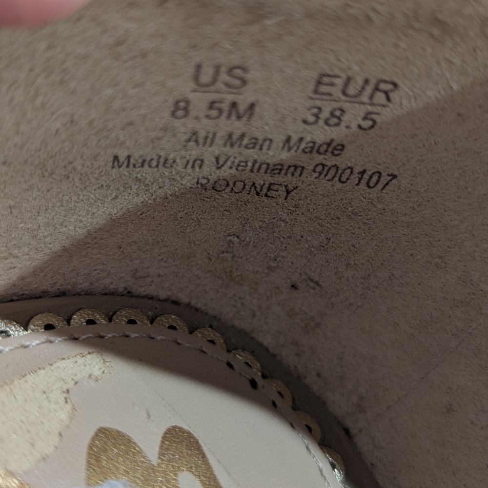 Sam Edelman Oatmeal Tan Beige Rodney d’Orsay flats Size 8.5 EU 38.5 *Flaws - Picture 8 of 11
